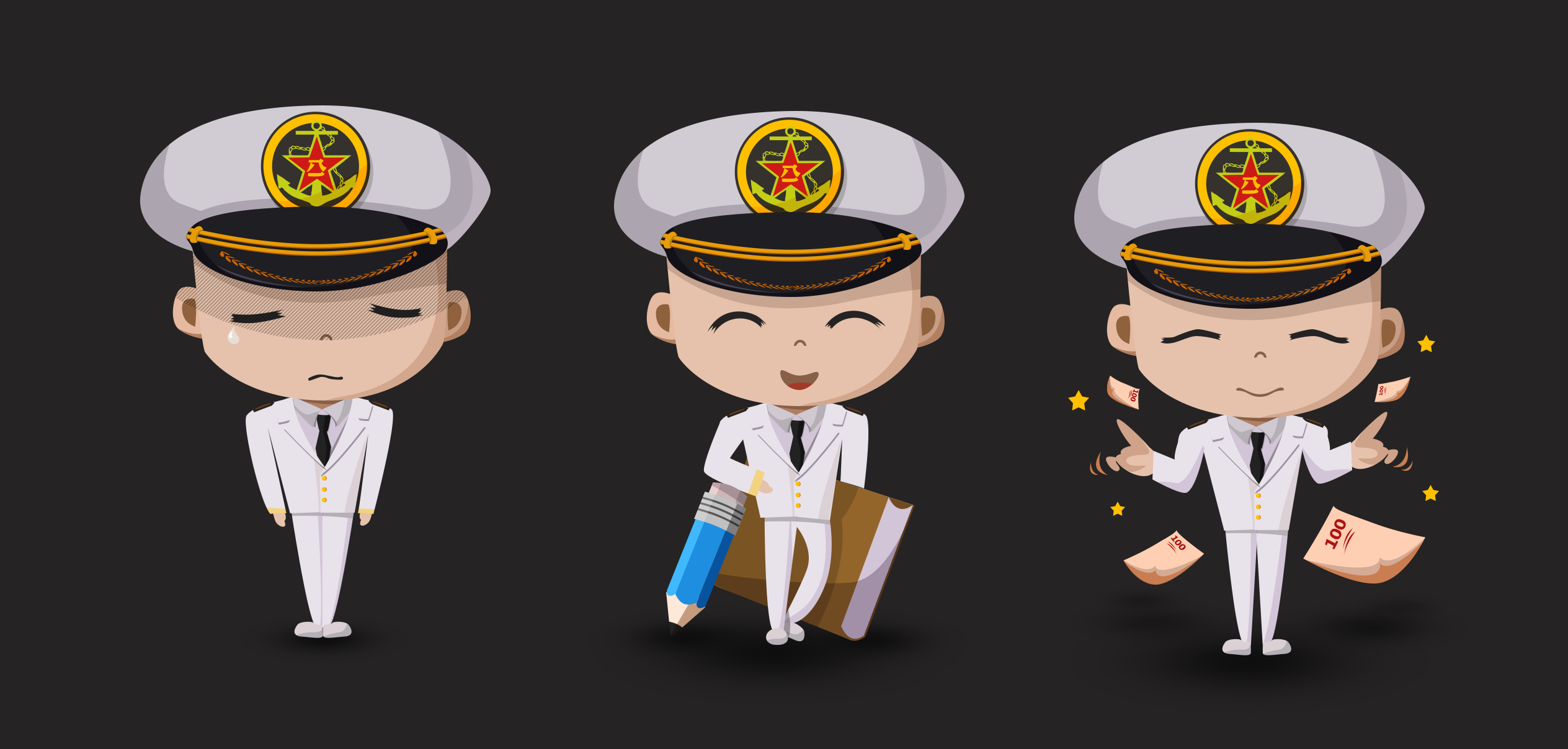 中国海军军人巡洋舰军舰中国航海日航海海洋插画图片-千库网