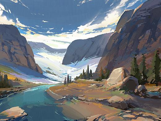 色彩场景练习