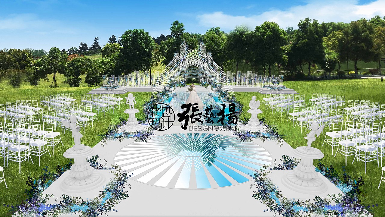诸思玛计张艺扬草坪婚礼场地设计