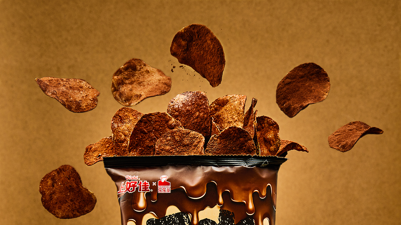 乐乐茶&上好佳 - 巧克力脏脏薯片