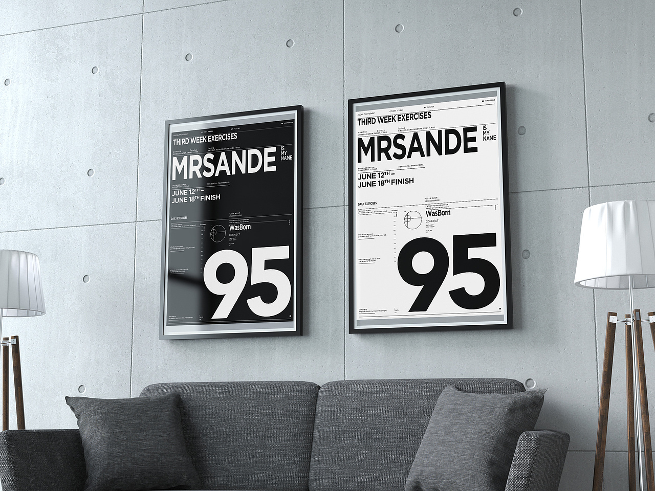 Week Daily Exercises - 海报 - 板式（图ZODQyNjU3NTI=） - 海报 - 站酷设计师Sande丨Lau原创素材 - 站酷ZCOOL