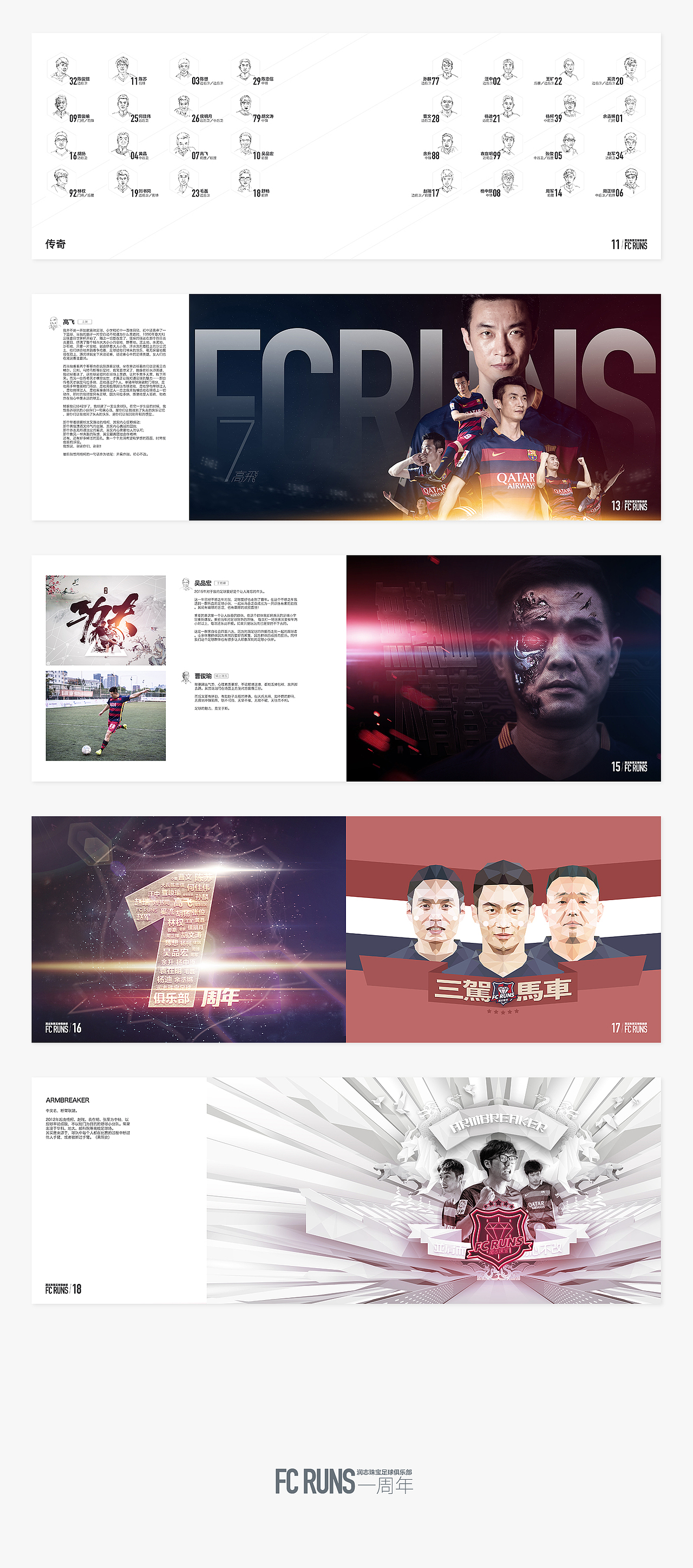 FC RUNS润志珠宝足球俱乐部一周年纪念画册设计（图ZNTAzNjYwOTY=） - 书籍/画册 - 站酷设计师树多村光原创素材 - 站酷ZCOOL