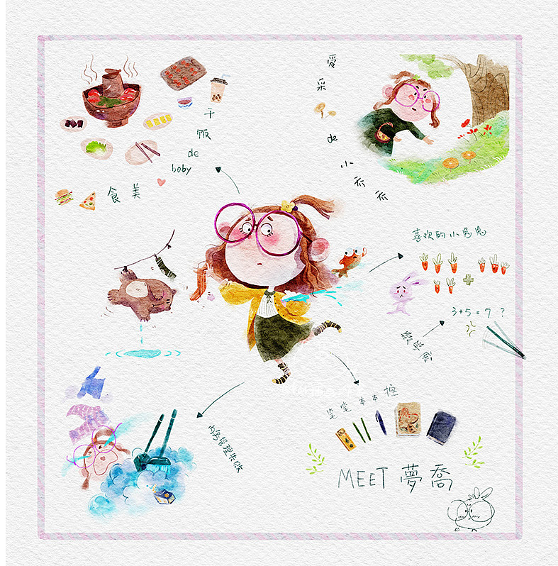 工作室成员作品-夢喬（图ZMjYwMzIyODA0） - 儿童插画 - 站酷设计师钟钟插画工作室原创素材 - 站酷ZCOOL