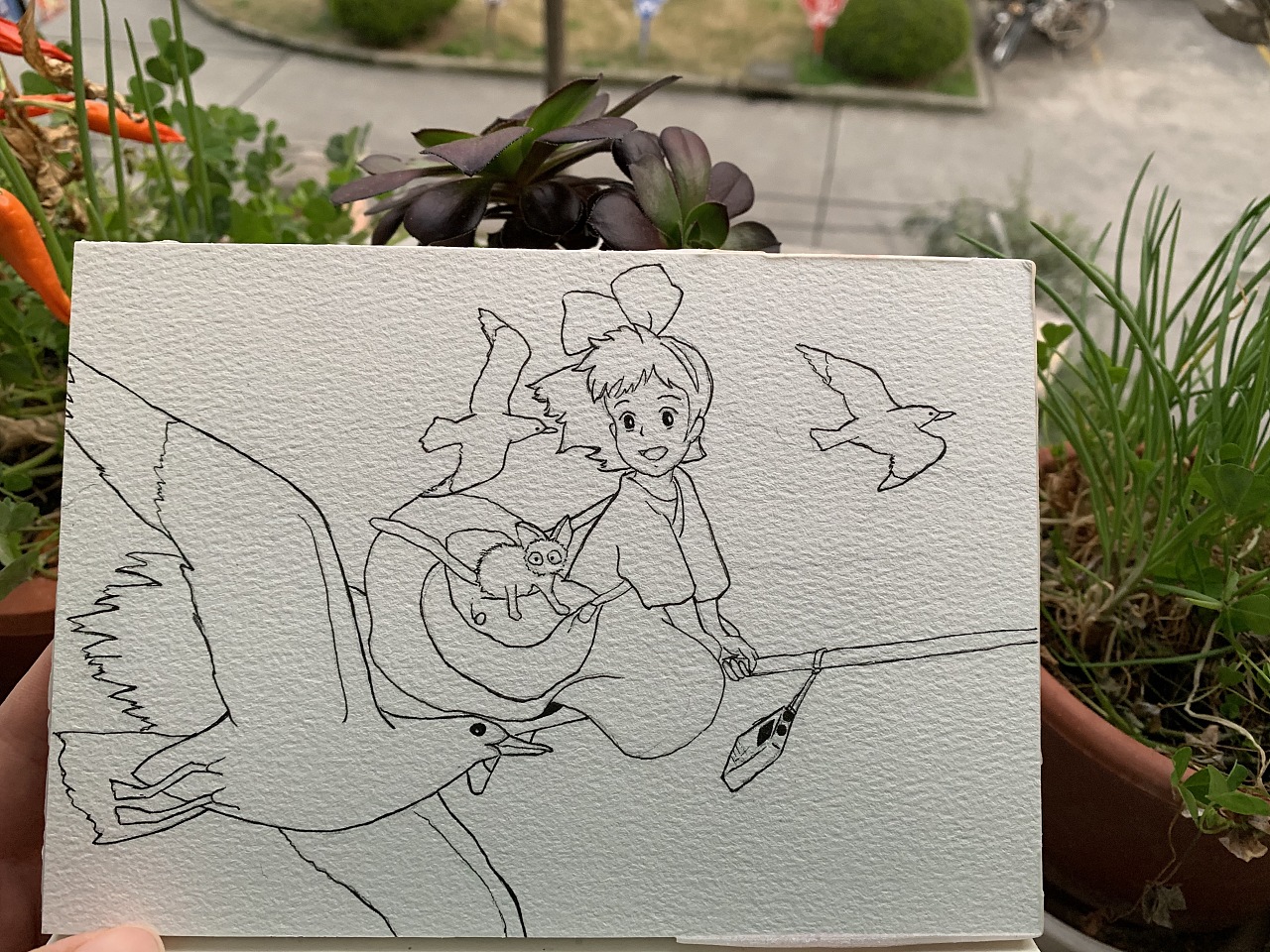 魔女宅急便临摹