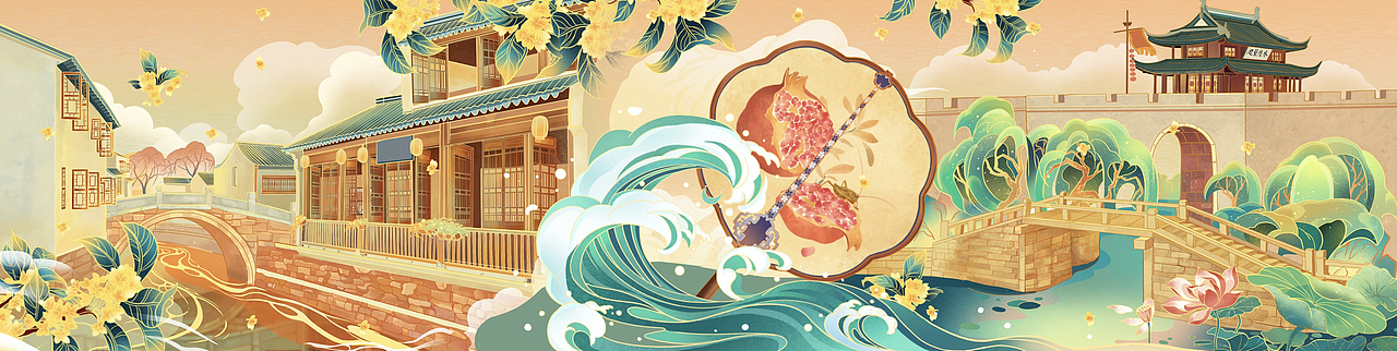 国风插画商稿—节气风景长卷（接稿）（图ZMzMxNjI1NDQ0） - 商业插画 - 站酷设计师栗子板鸭原创素材 - 站酷ZCOOL