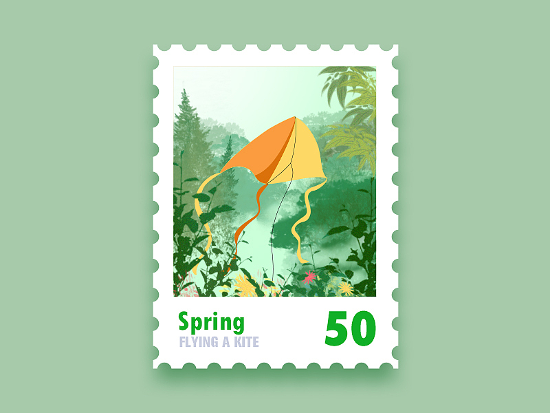 微光邮票插画小集（图ZMTY5ODAwNjI4） - 创作习作 - 站酷设计师太阳烛照原创素材 - 站酷ZCOOL