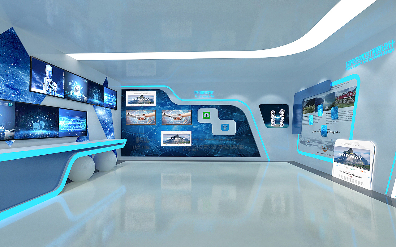 智能科技展厅3d设计效果图