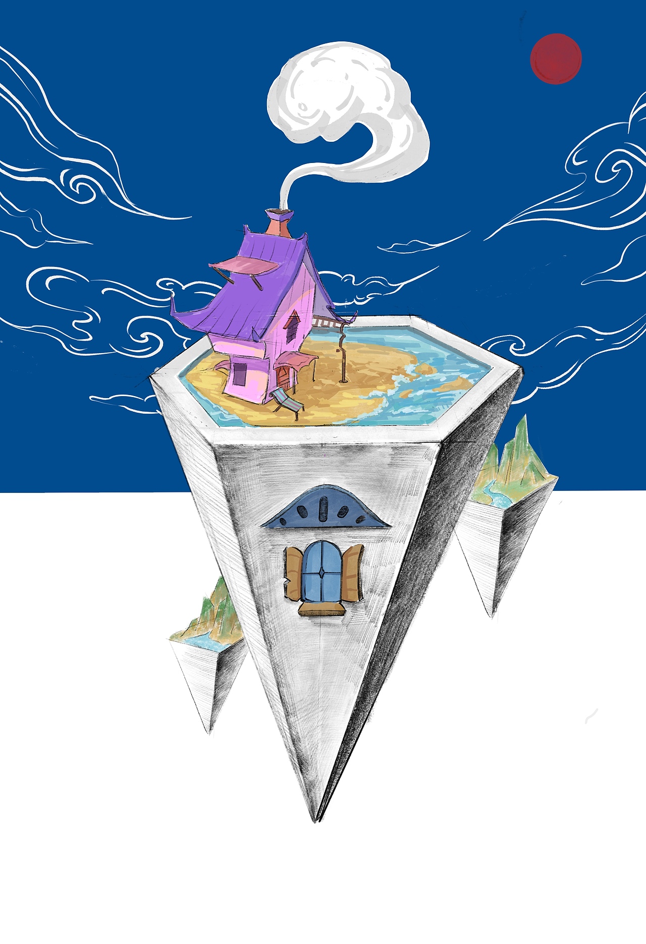 加油孩子们【几何体创意素描】