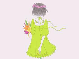 临摹线稿+颜色填充