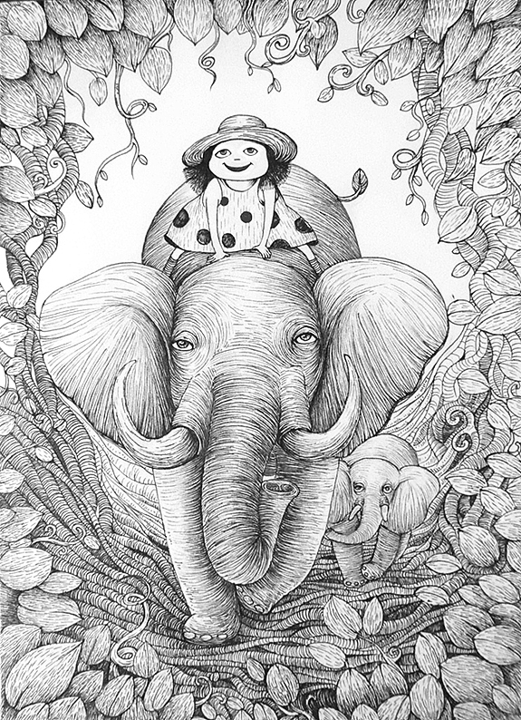 时光里的流年（图ZMjQ5Mjk4MjA=） - 儿童插画 - 站酷设计师大利大利原创素材 - 站酷ZCOOL