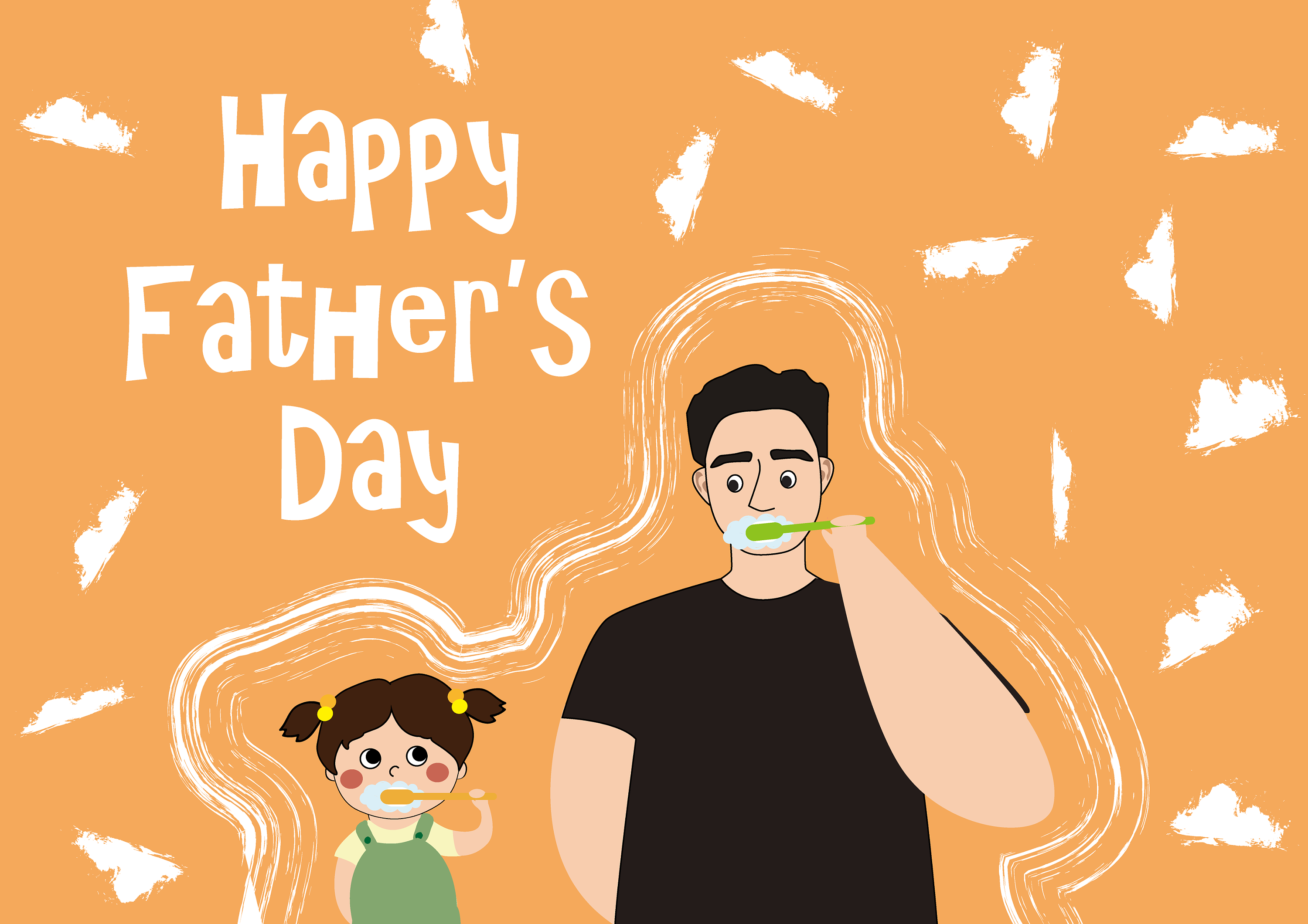 和爸爸在一起的快乐时光|插画|儿童插画|羊沱沱的奇妙世界 - 原创作品