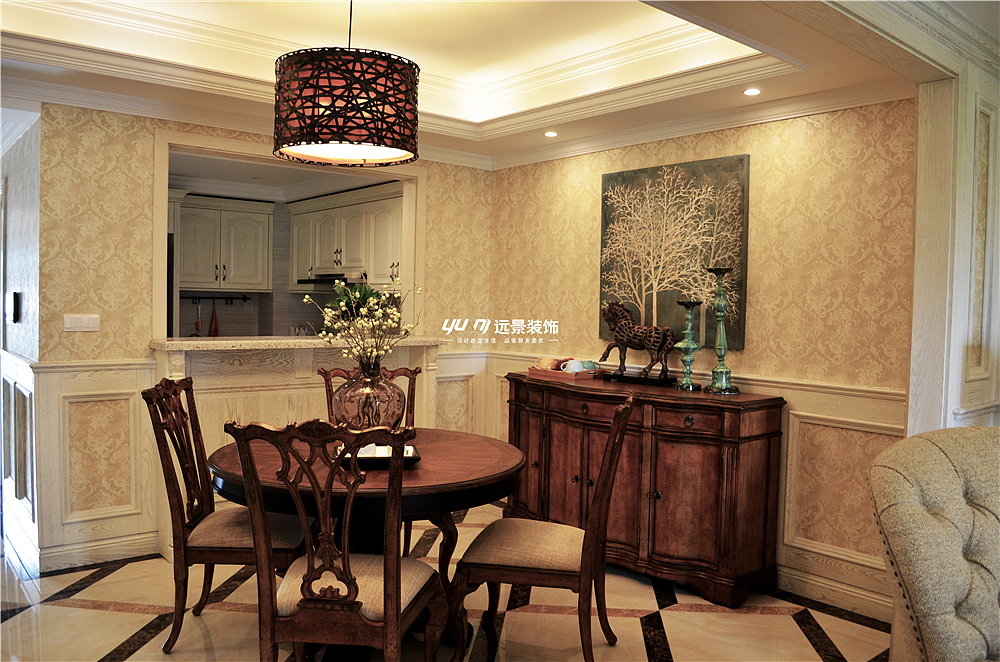 雅居乐装修设计美式风格|远景装饰实景案例