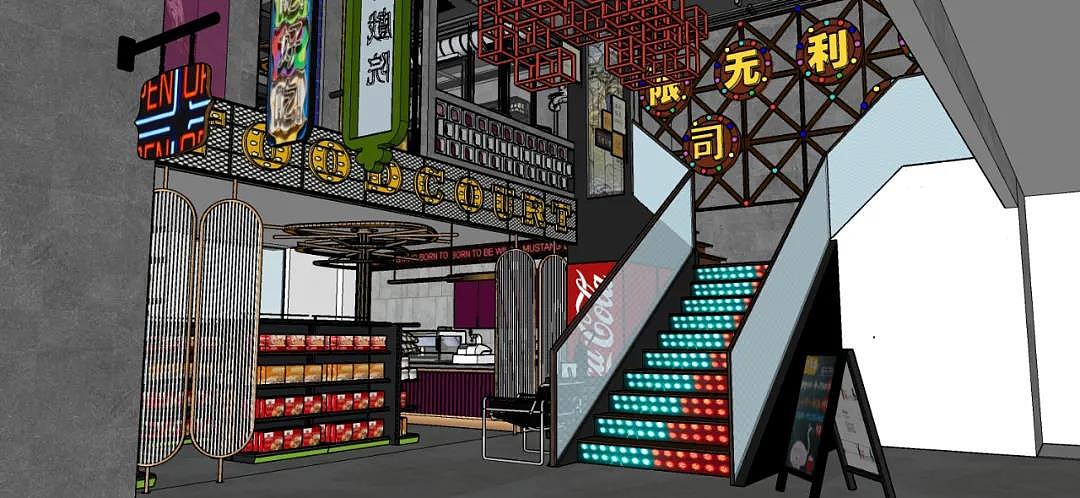 麻吉设计|赛博朋克——便利店效果图（图ZMjM4NjUwNTg0） - 家装设计 - 站酷设计师麻吉空间设计原创素材 - 站酷ZCOOL