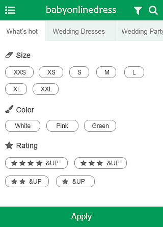 外贸电子商务移动wap端UI设计