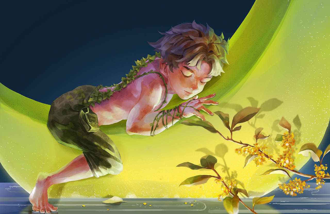 彼得潘-月亮|插画|创作习作|阿角_danty_原创作品-站酷zcool