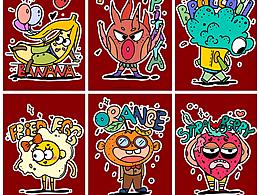 doodle原創(chuàng)九宮格/食物風(fēng)暴