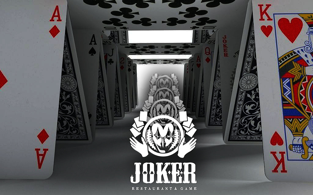 「joker」德州扑克博弈美式餐厅品牌logo设计方案