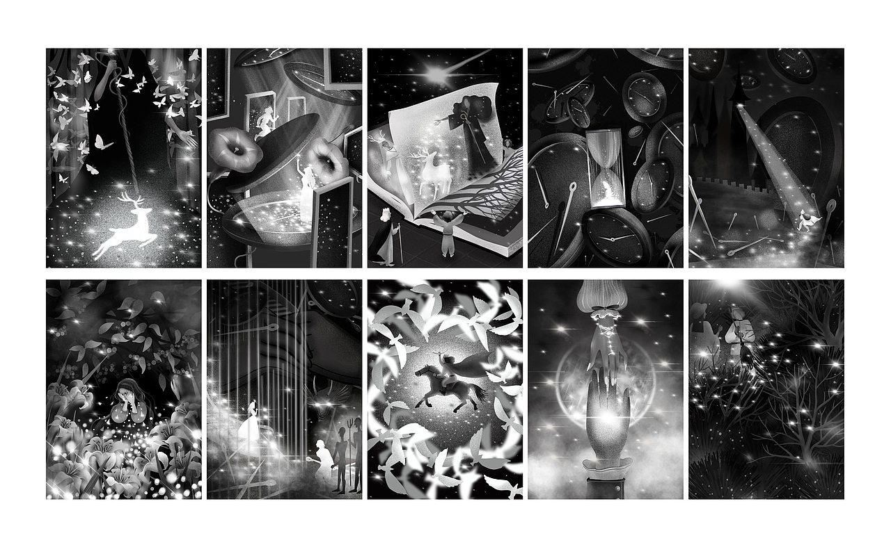 麦砚岛—黑白原创插图