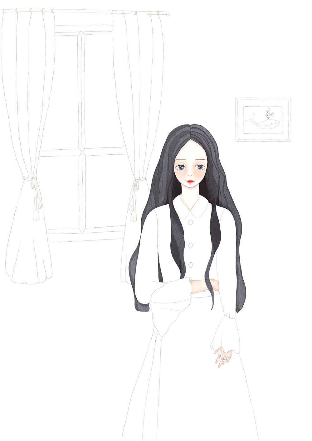 水彩少女（图ZMTkxMjc2Njky） - 创作习作 - 站酷设计师九月捡破烂原创素材 - 站酷ZCOOL