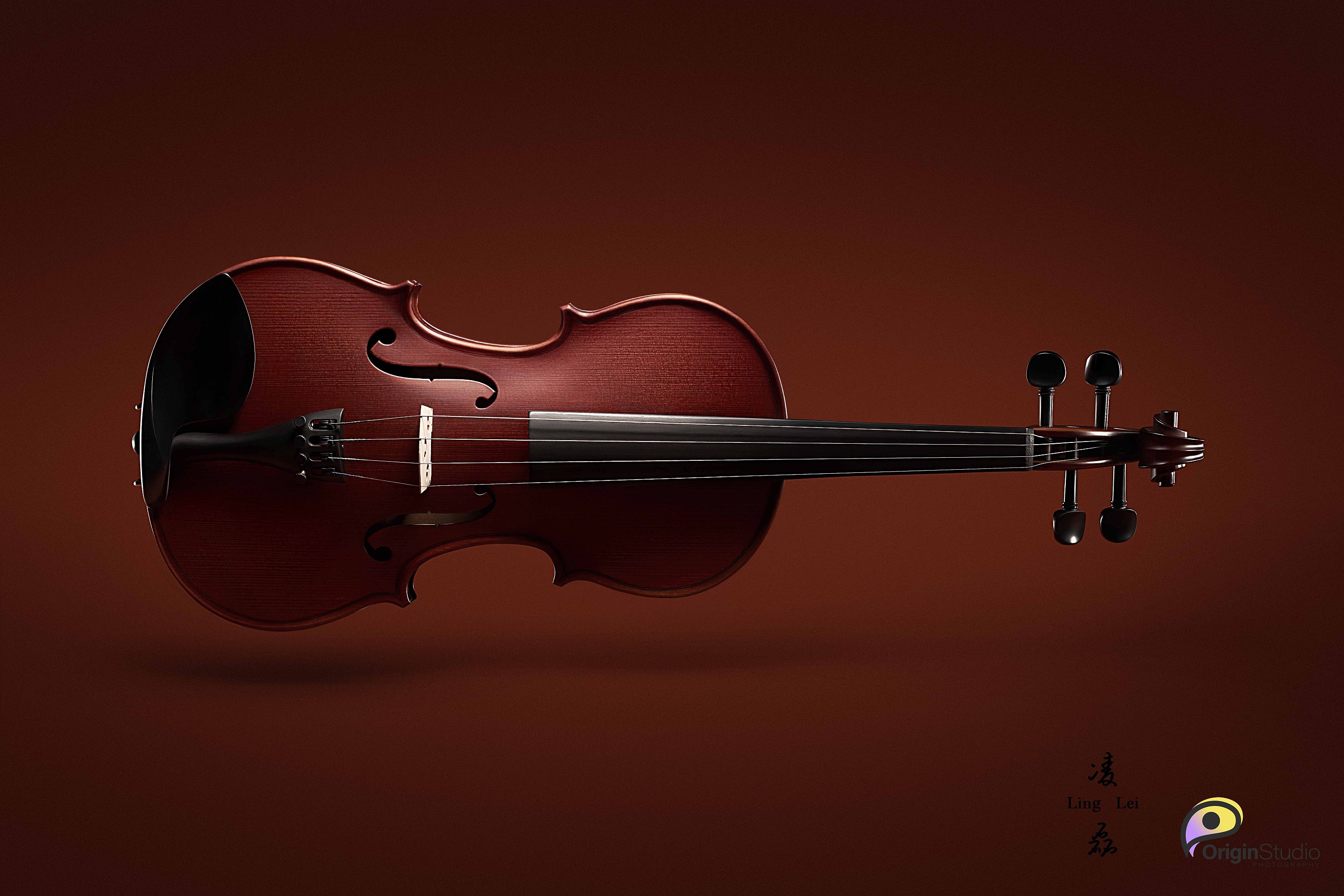 小提琴多灯拍摄