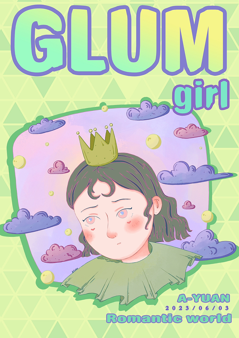 女孩头像海报设计（图ZMzQyNDA1OTQ0） - 海报 - 站酷设计师画画的阿圆圆原创素材 - 站酷ZCOOL