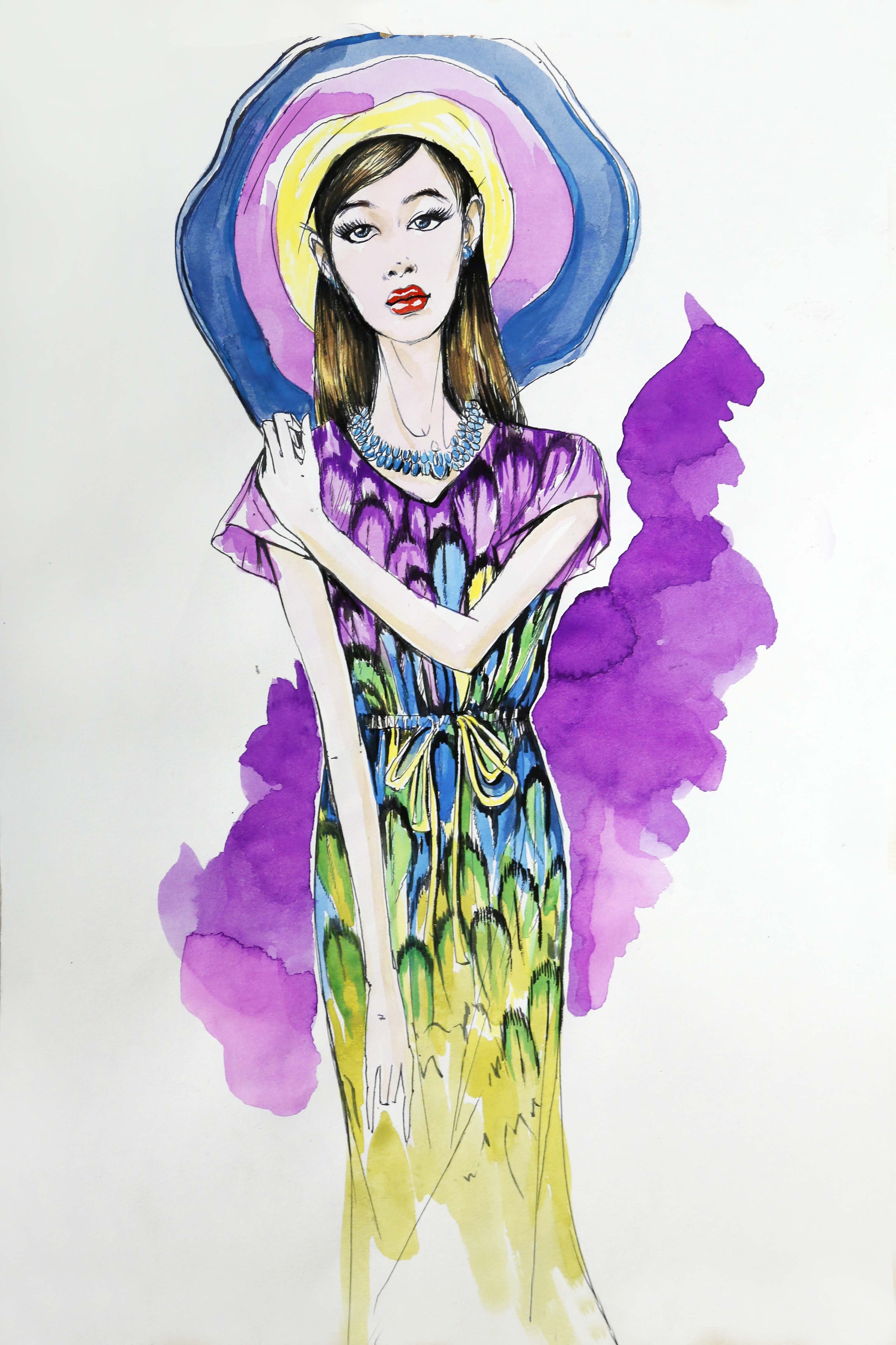 丝绸 时装设计 效果图设计稿|服装|正装/礼服|jacksunday - 原创作品