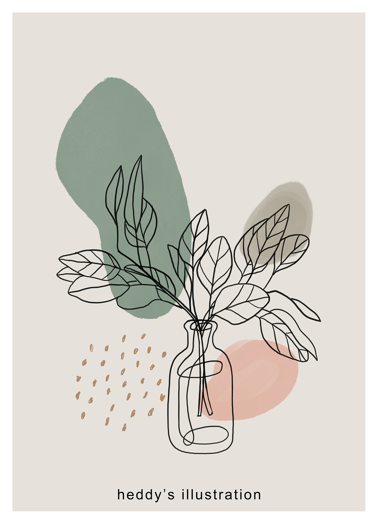 极简简约家居线条水彩装饰画