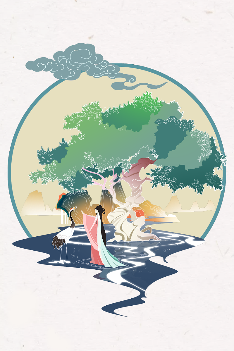 国风插画（图ZMjI4NDQ1NDY0） - 商业插画 - 站酷设计师大超box原创素材 - 站酷ZCOOL