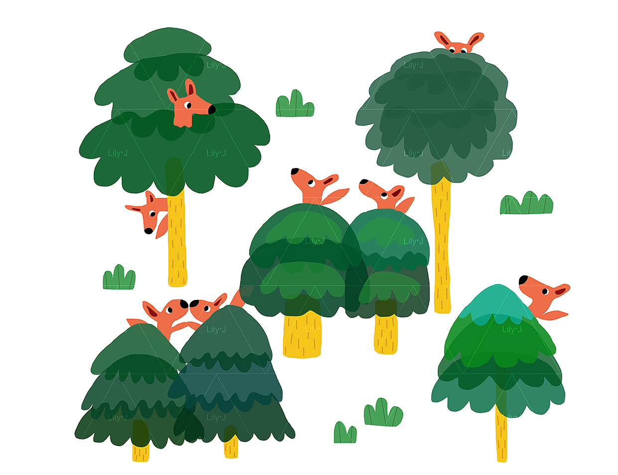 咕咕森林（圖ZMTUxMTc0NTM2） - 兒童插畫 - 站酷設(shè)計師LilyJ原創(chuàng)素材 - 站酷ZCOOL