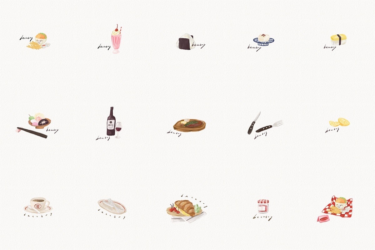 原创插画｜各种美味佳肴手绘合集🍽️（图ZMzQ3NTAxODI4） - 艺术插画 - 站酷设计师beccary原创素材 - 站酷ZCOOL