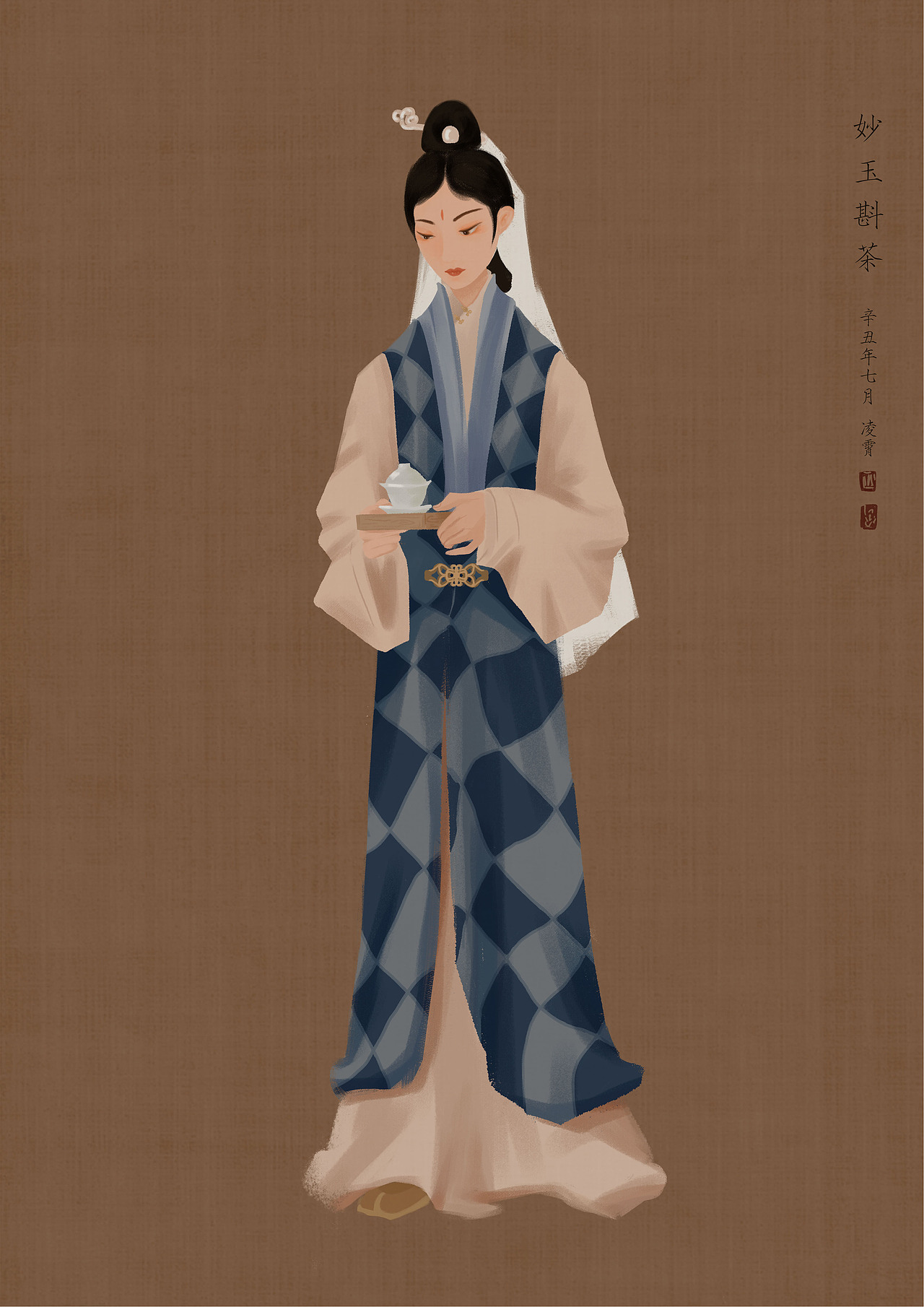 《寶釵撲蝶》《黛玉葬花》《妙玉斟茶》《寶琴踏雪》（圖ZMjkyNTQ2MTQ0） - 創(chuàng)作習(xí)作 - 站酷設(shè)計(jì)師趙凌霄原創(chuàng)素材 - 站酷ZCOOL