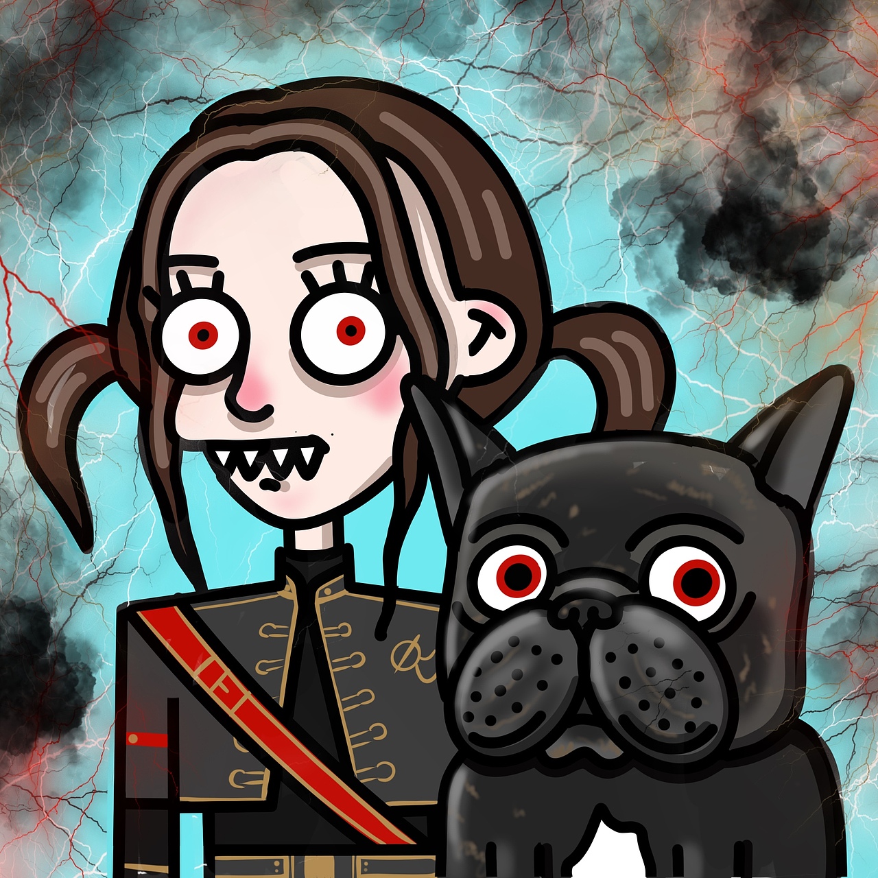 《红眼病百人斩斩斩》（图ZMjcxOTE1MTI0） - 艺术插画 - 站酷设计师毛毛毛毛密密麻麻原创素材 - 站酷ZCOOL