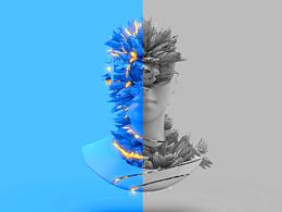 C4D 炭岩风材质效果
