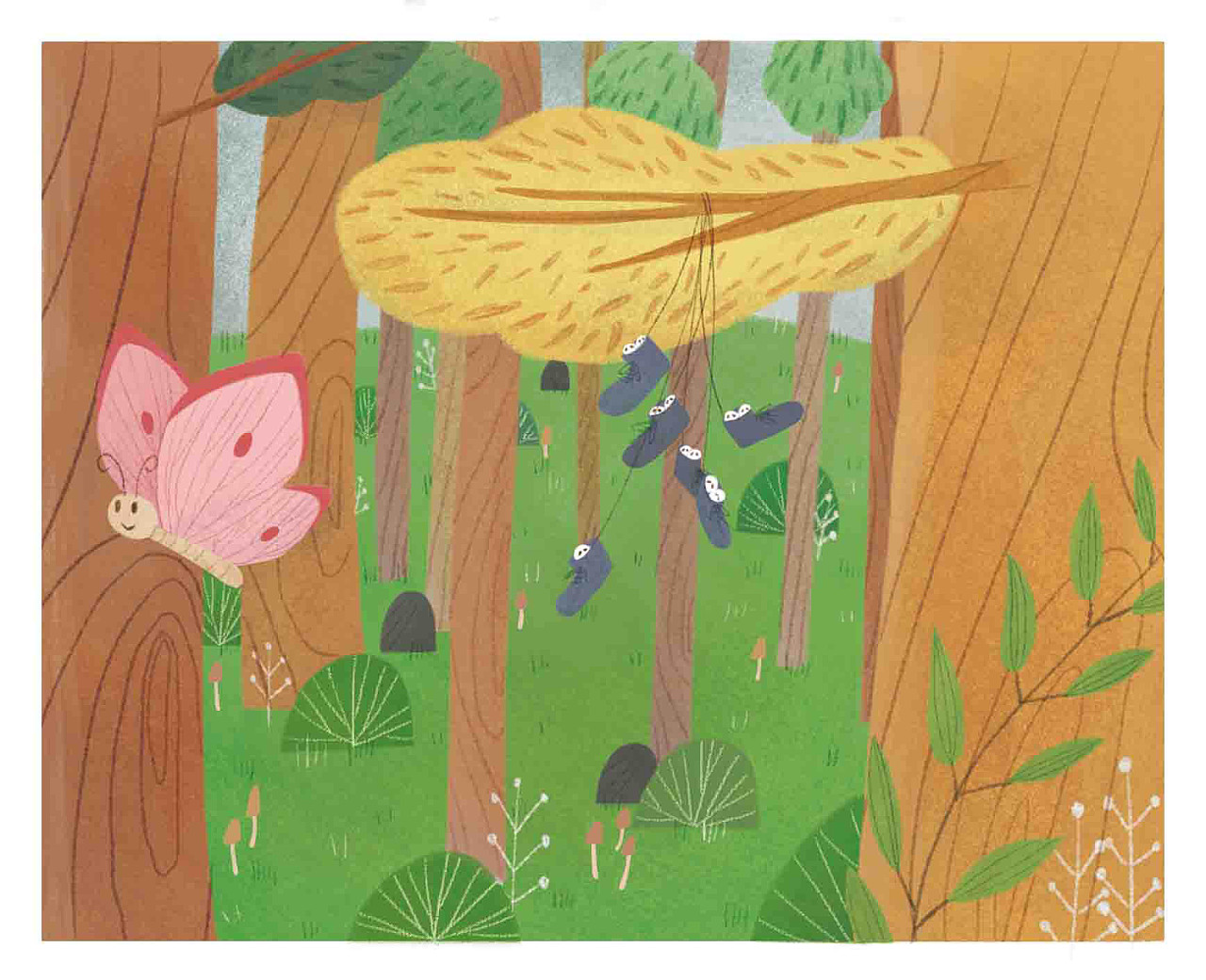 孤独的小螃蟹童书插图