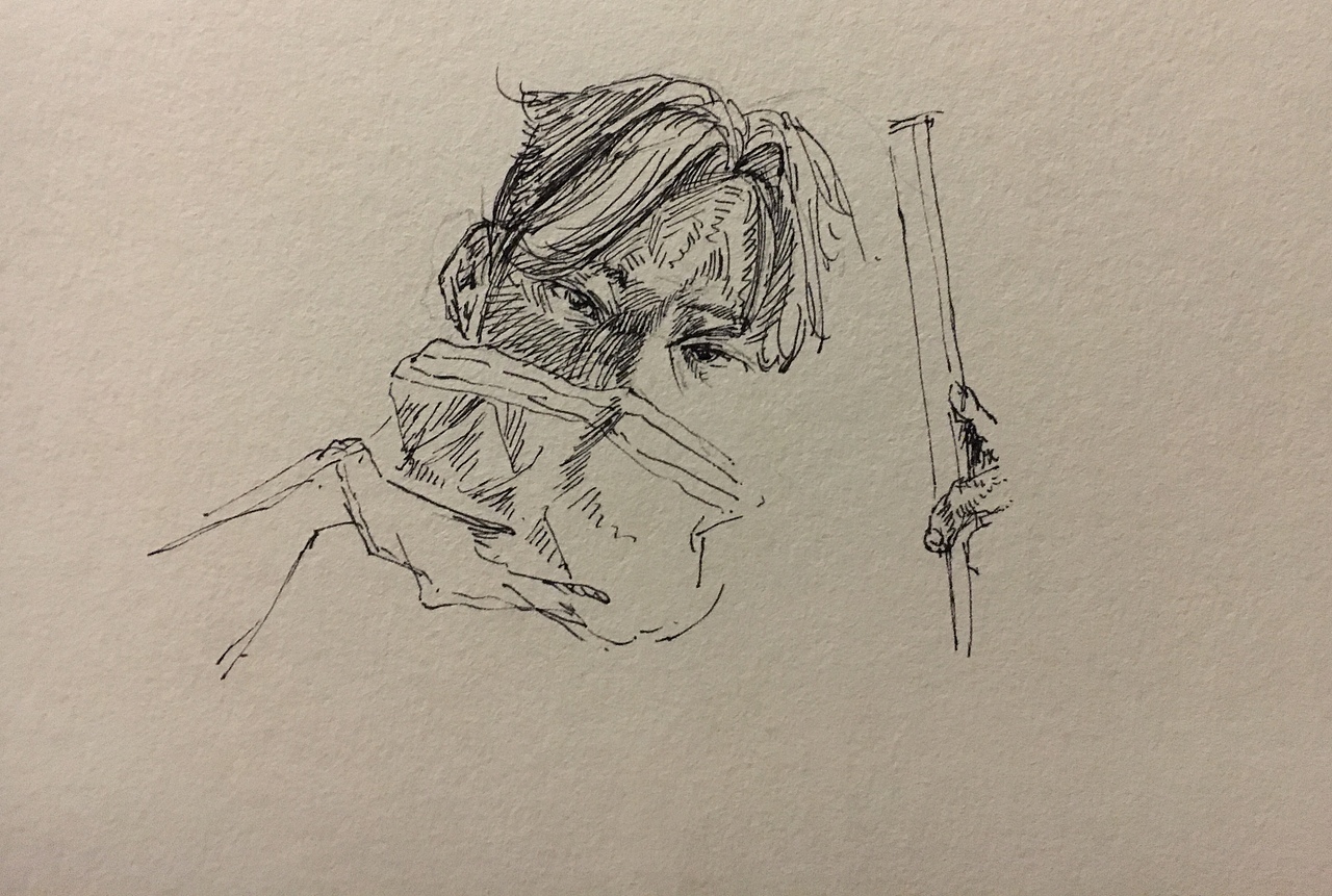 针管笔人物随笔