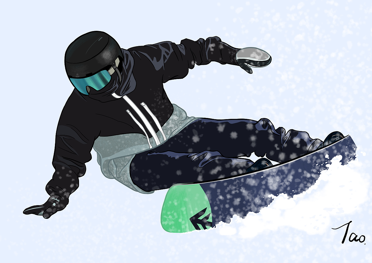 单板男孩儿|插画|商业插画|滑雪小章 - 原创作品 - 站酷 (zcool)