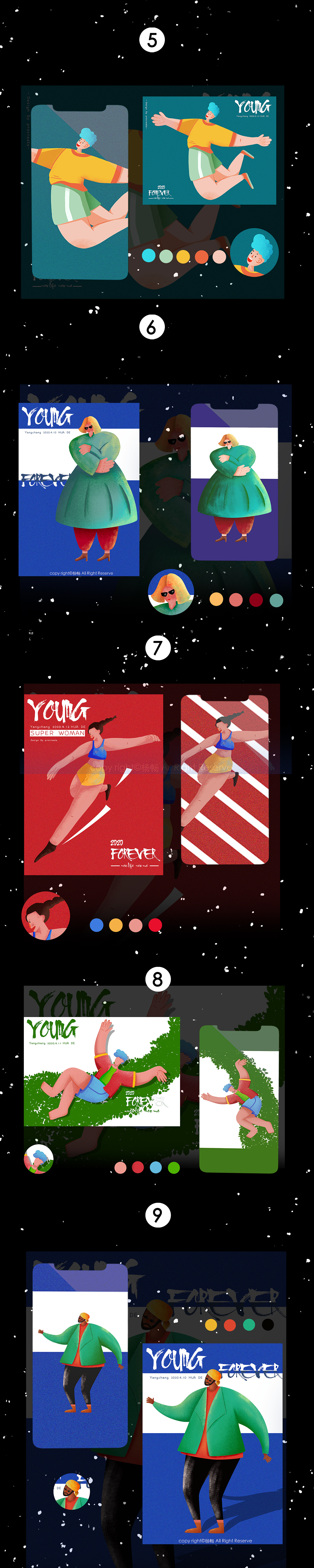 人物造型練習(xí)（圖ZMjA2MDk2MDg0） - 商業(yè)插畫 - 站酷設(shè)計(jì)師一只小羊啊原創(chuàng)素材 - 站酷ZCOOL