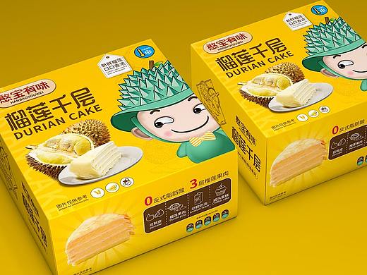 榴莲食品包装 食品包装设计 卡通设计 IP设计 logo设计