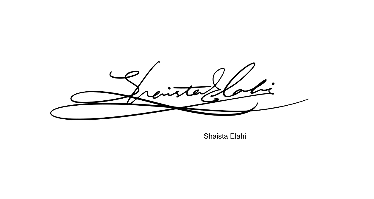 英文签名设计案例丨Shaista Elahi近百种签名设计方案