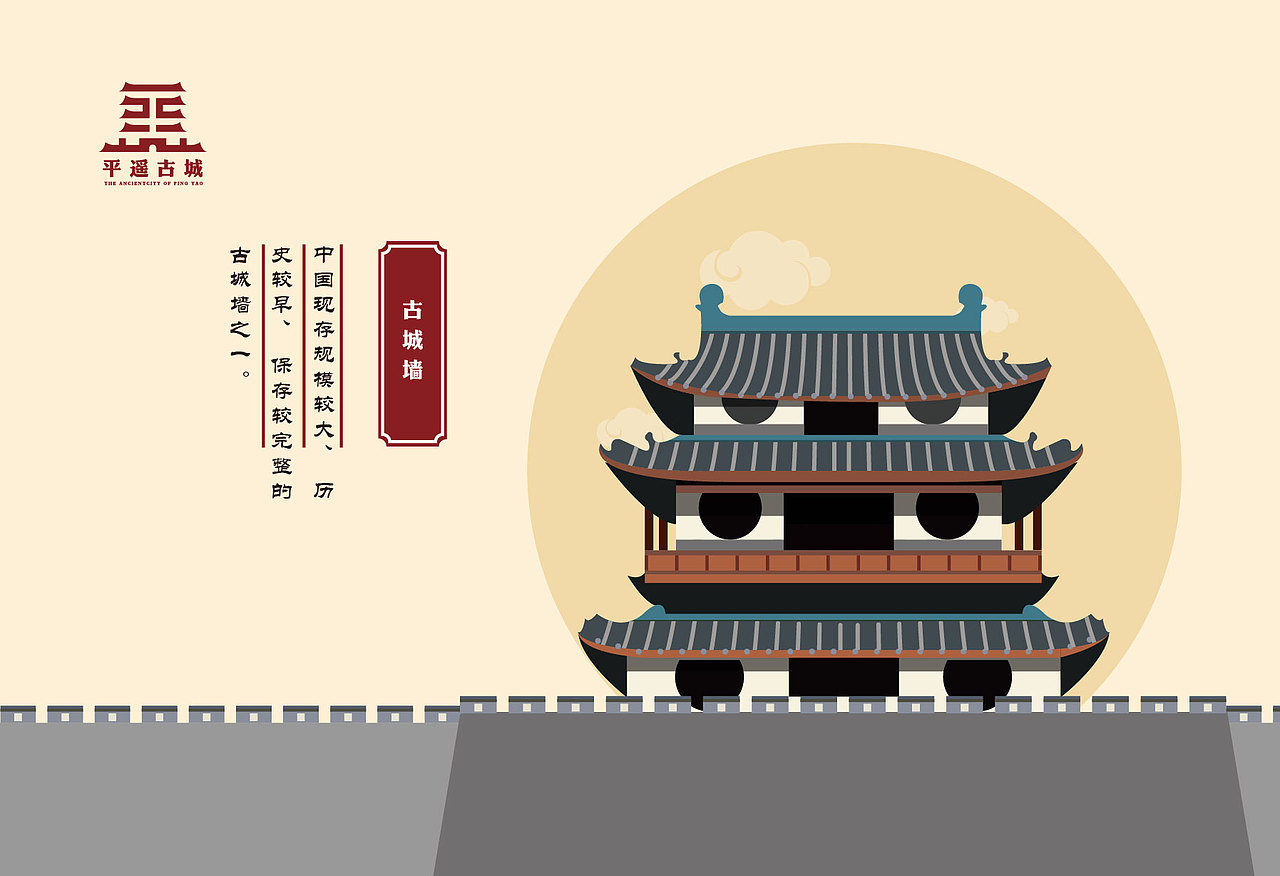 平遥古城明信片