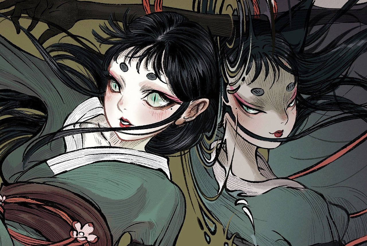 水月镜像，无心去来（图ZMjA2NDAxOTI0） - 艺术插画 - 站酷设计师叁眼原创素材 - 站酷ZCOOL