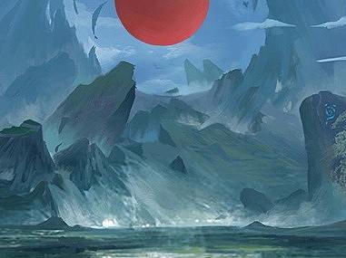 站酷的头图——海川血月