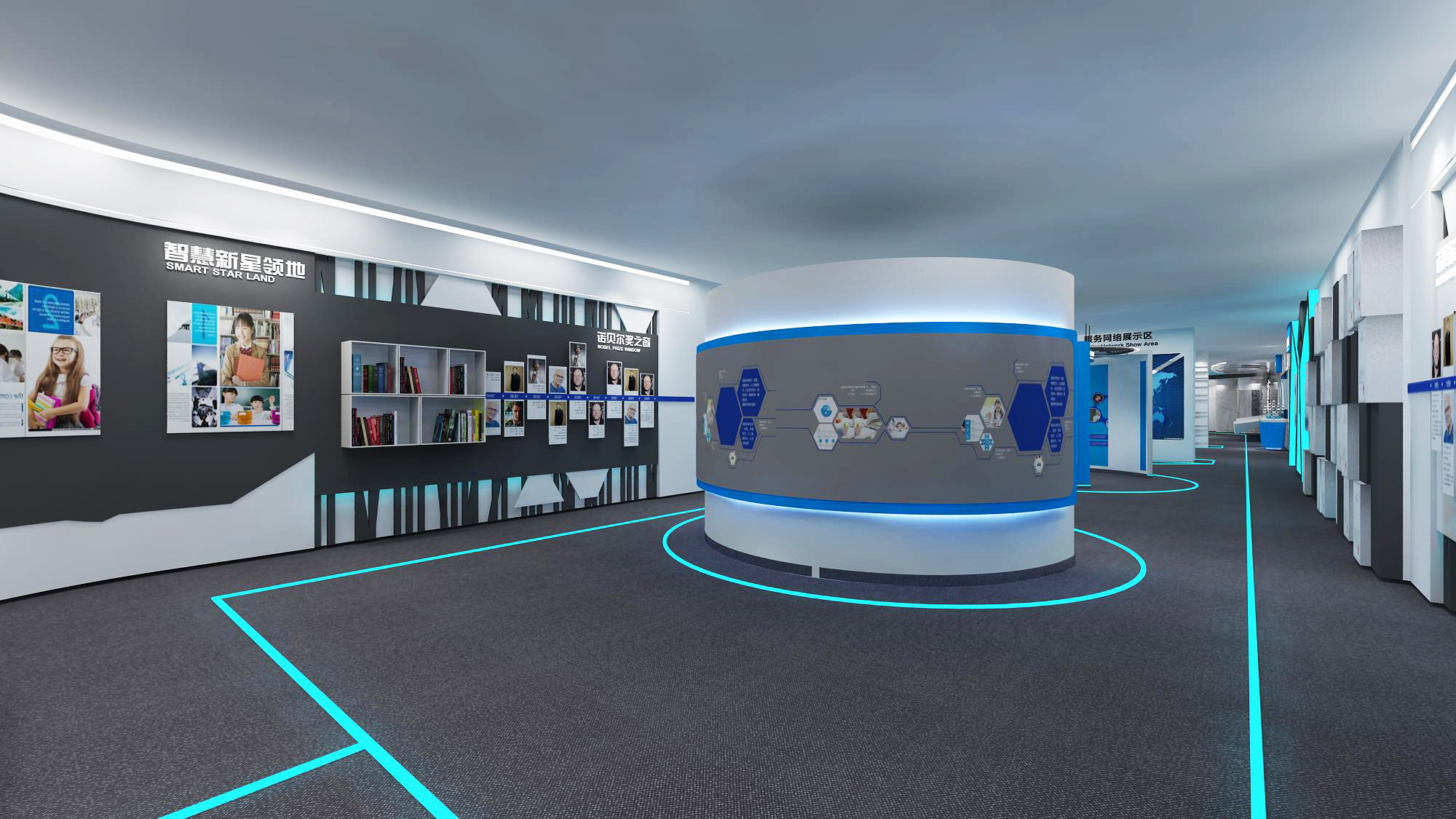 学校教育展厅3d效果图设计|三维|展览|思海设计 - 原创作品 - 站酷 (ZCOOL)