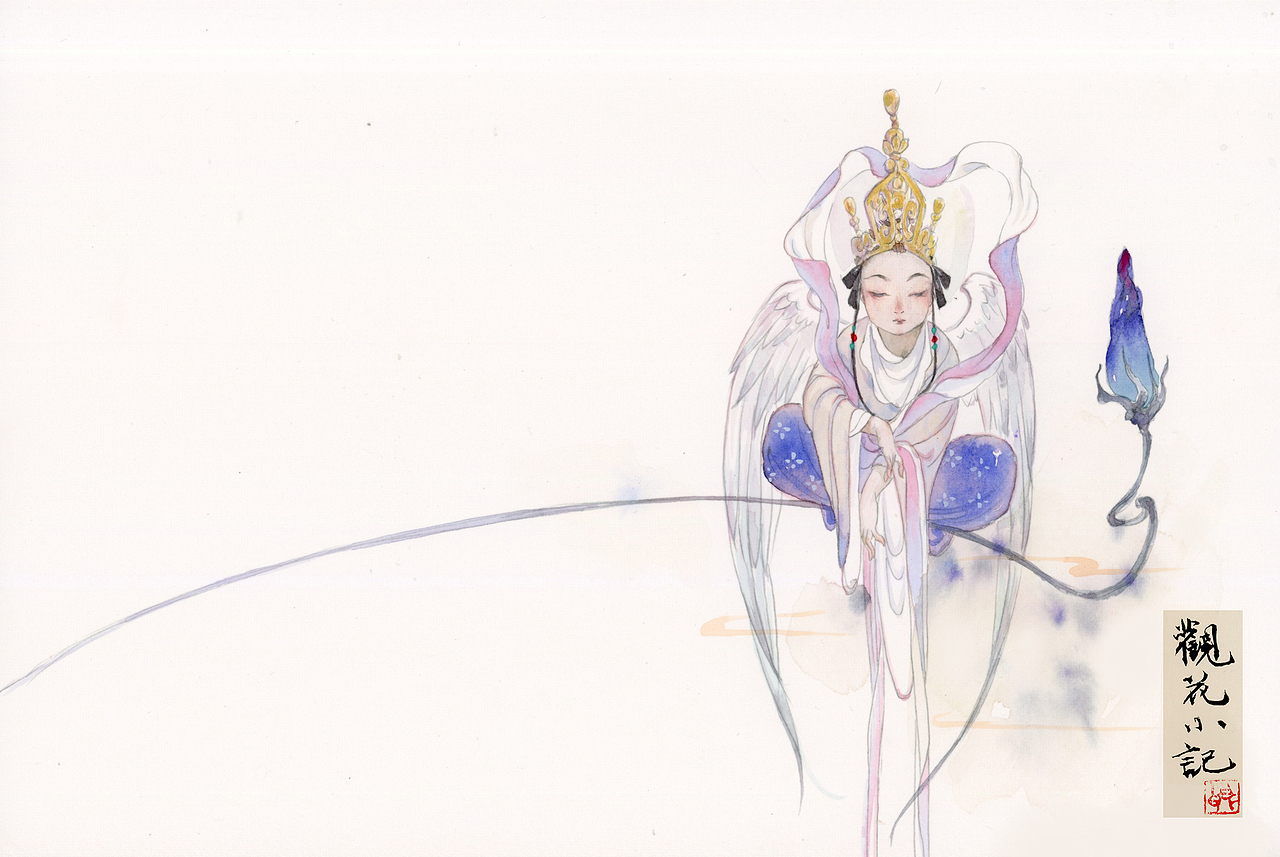 观花小记（图ZNTAwMzQ0MTY=） - 艺术插画 - 站酷设计师猫君大白原创素材 - 站酷ZCOOL