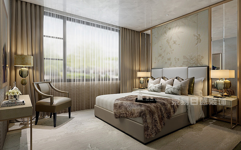 大连大户型装修-中航国际210㎡现代简约