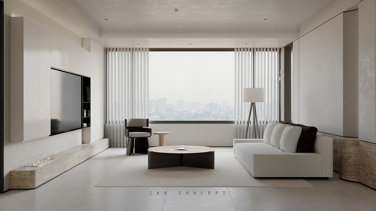 风之韵-CR渲染·客厅（图ZMjg0NTA1OTQw） - 家装设计 - 站酷设计师小凡__形影视觉原创素材 - 站酷ZCOOL