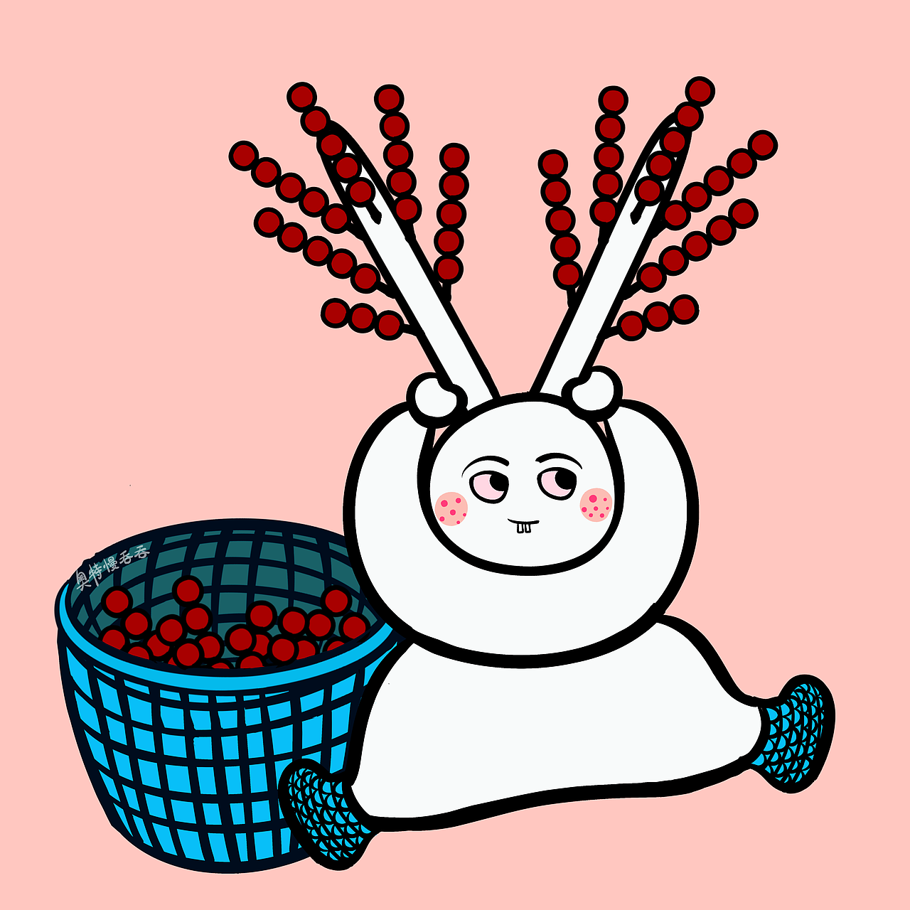 小白兔卖糖葫芦（图ZMzYxMzg4OTI4） - 艺术插画 - 站酷设计师奥特慢吞吞原创素材 - 站酷ZCOOL