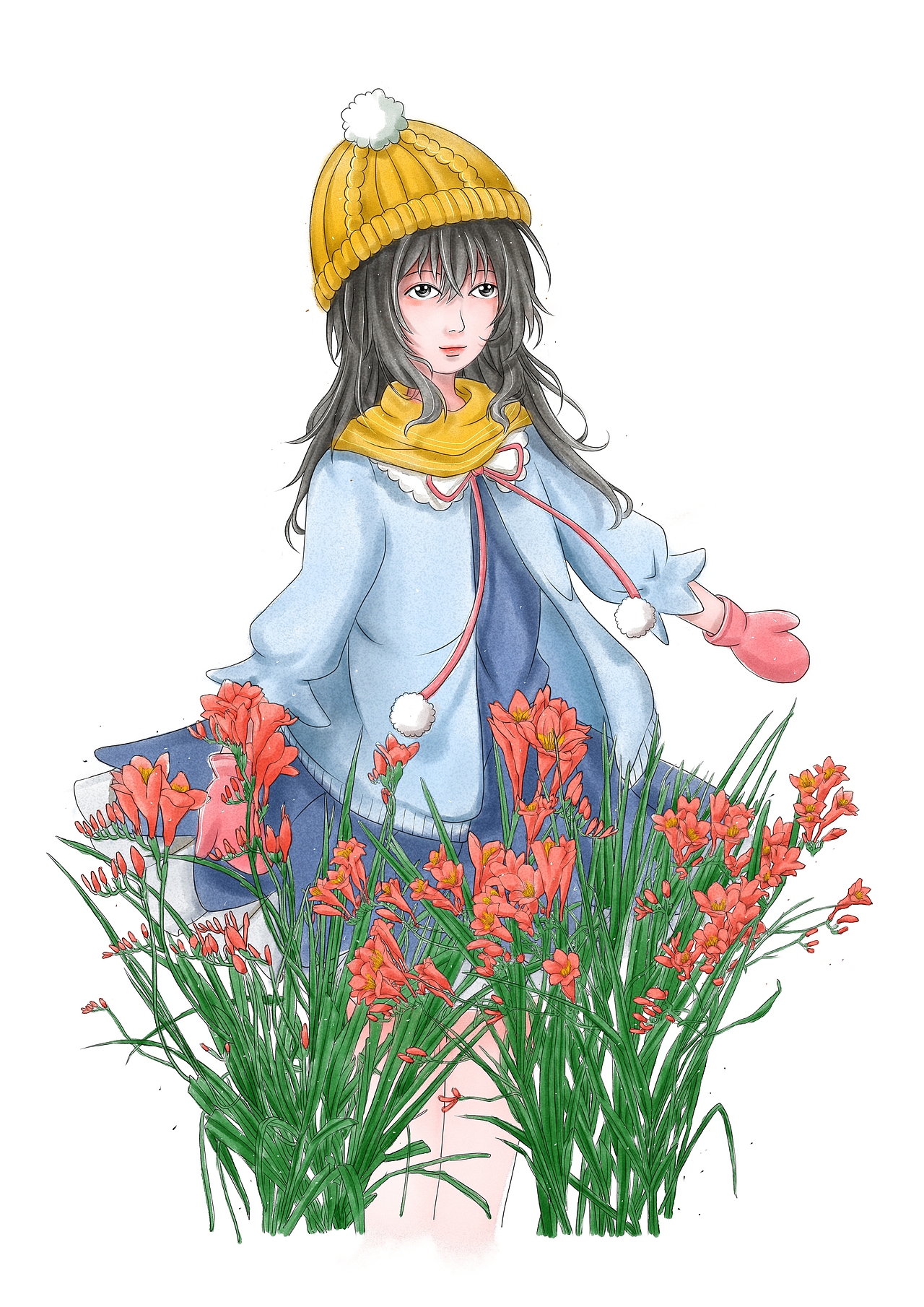 二十四节气“花语”——冬（图ZMTY3MjAwMzA0） - 绘本 - 站酷设计师UsagiAdtt原创素材 - 站酷ZCOOL