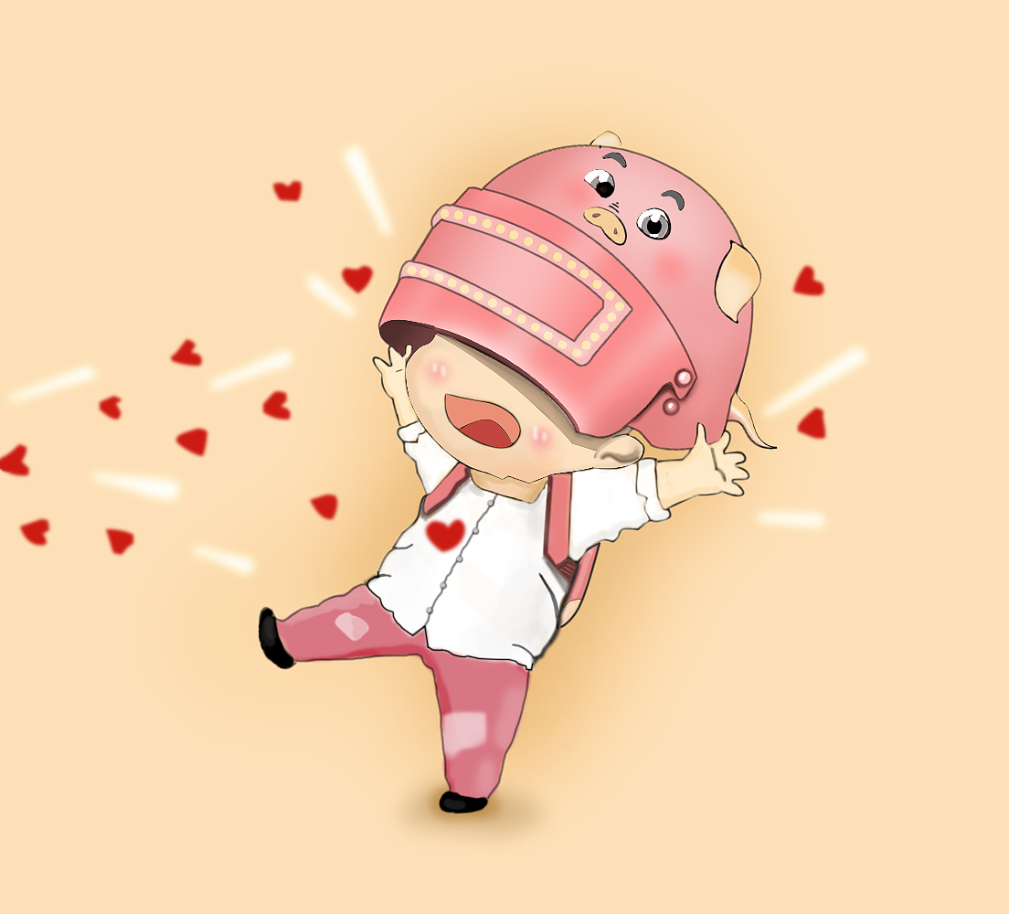 吃鸡情侣头像ps手绘