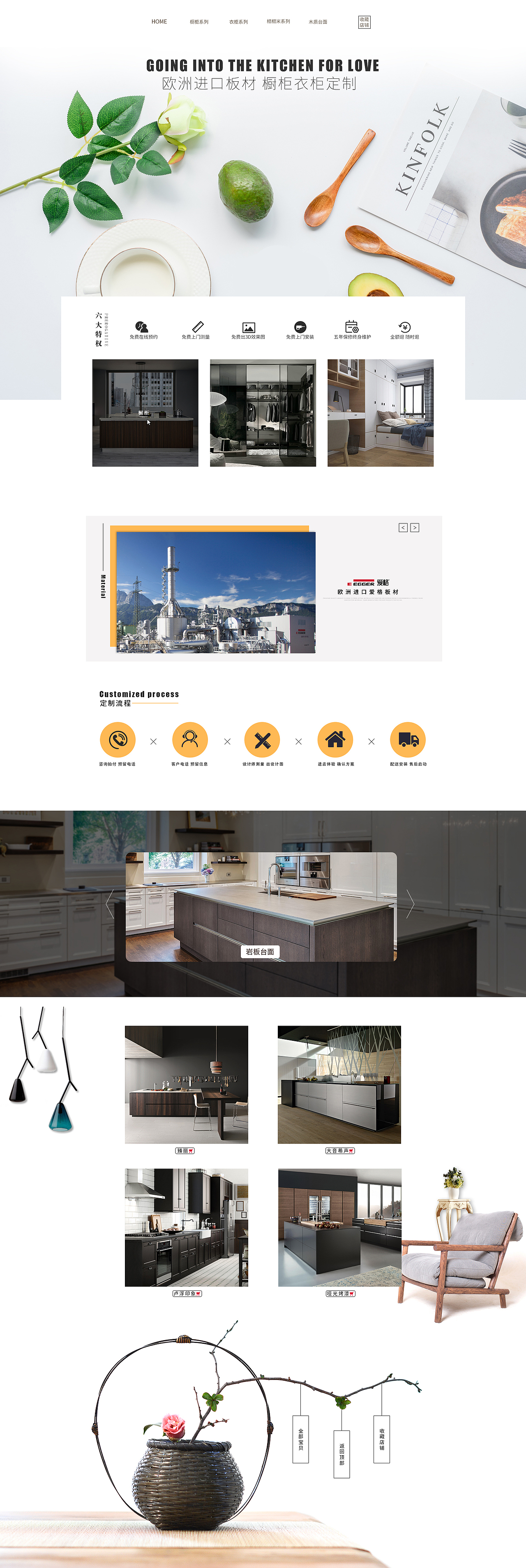 悠厨生活橱柜首页，二级页（图ZMTQ0NTcxODQw） - 电商 - 站酷设计师是卖女孩的小火柴原创素材 - 站酷ZCOOL